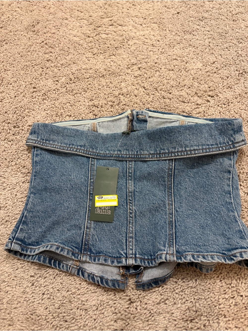 Front Zip Jean Top - Picture 3 of 3